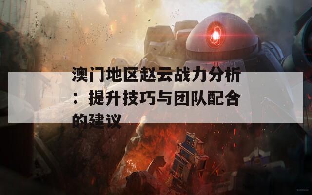 澳门地区赵云战力分析：提升技巧与团队配合的建议