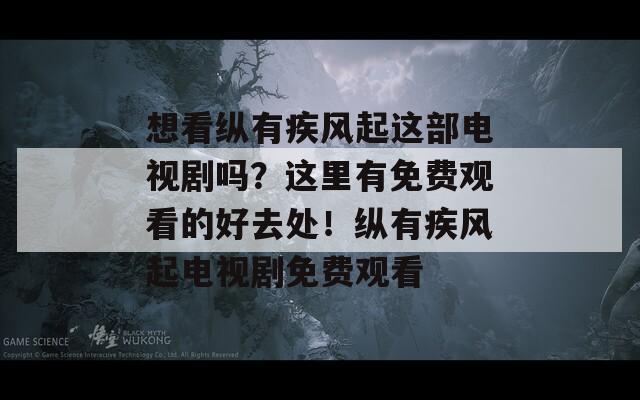 想看纵有疾风起这部电视剧吗？这里有免费观看的好去处！纵有疾风起电视剧免费观看