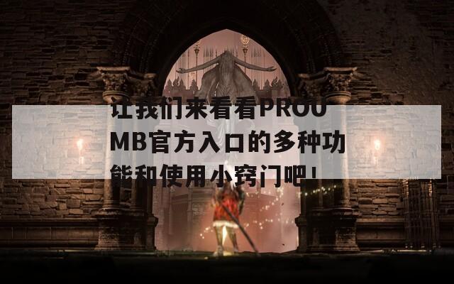 让我们来看看PROUMB官方入口的多种功能和使用小窍门吧！