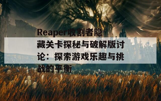 Reaper收割者隐藏关卡探秘与破解版讨论：探索游戏乐趣与挑战的平衡