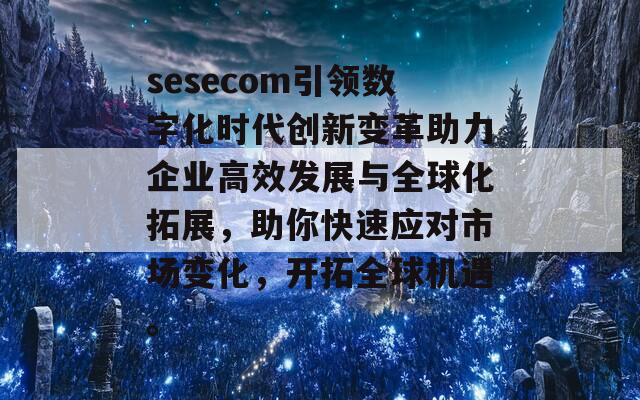 sesecom引领数字化时代创新变革助力企业高效发展与全球化拓展，助你快速应对市场变化，开拓全球机遇。