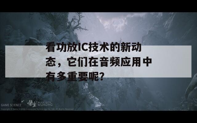 看功放IC技术的新动态，它们在音频应用中有多重要呢？