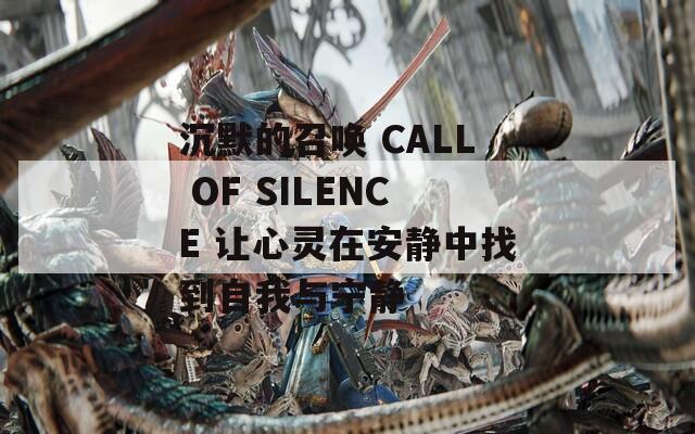 沉默的召唤 CALL OF SILENCE 让心灵在安静中找到自我与宁静