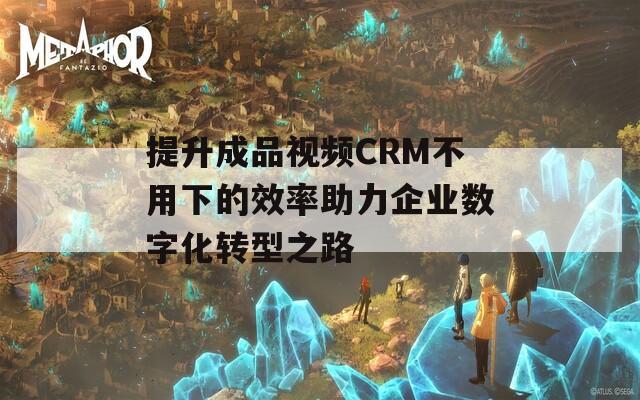 提升成品视频CRM不用下的效率助力企业数字化转型之路