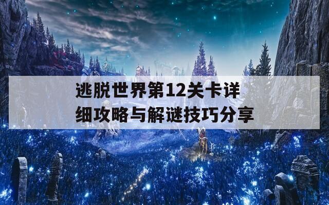 逃脱世界第12关卡详细攻略与解谜技巧分享