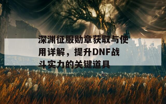 深渊征服勋章获取与使用详解，提升DNF战斗实力的关键道具