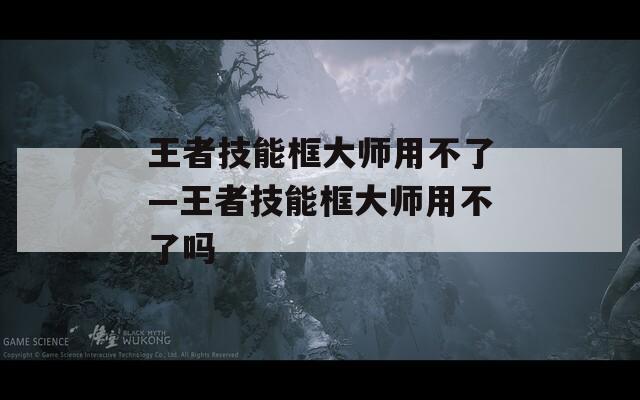 王者技能框大师用不了—王者技能框大师用不了吗