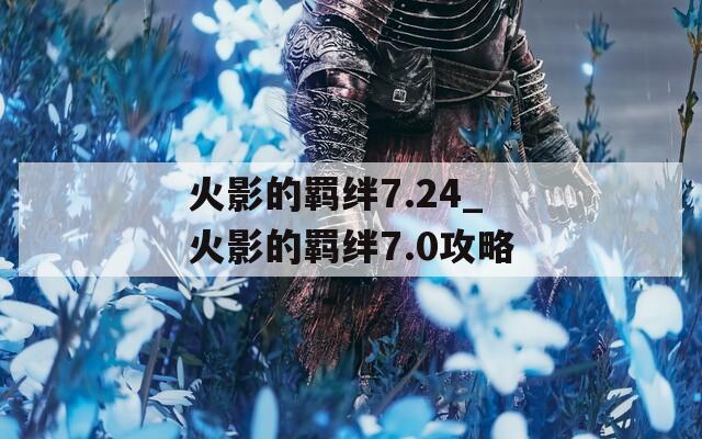 火影的羁绊7.24_火影的羁绊7.0攻略